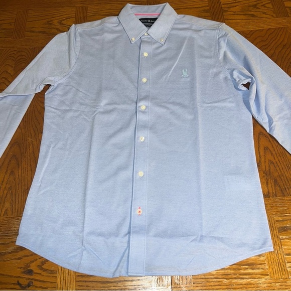 Psycho Bunny Men's Astor Long Sleeve Pima Cotton Pique Button Shirt Sz S Casual - Picture 4 of 13